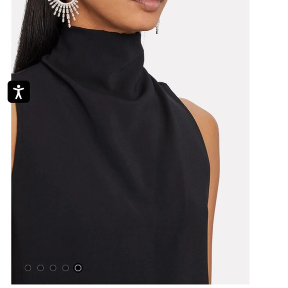 Proenza Schouler NWT Women's Cady Sleeveless Knotted Back Top Black Size 0 - Picture 5 of 14